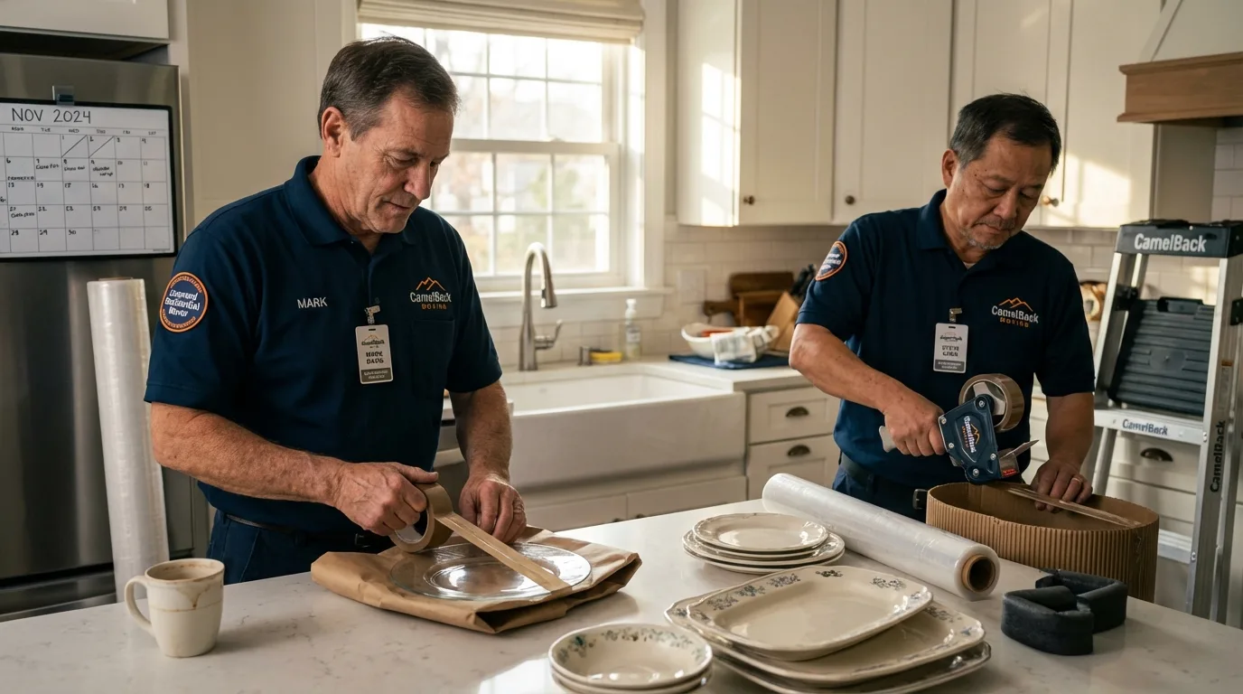 Professional crew packing kitchen dishware in High Springs, FL
