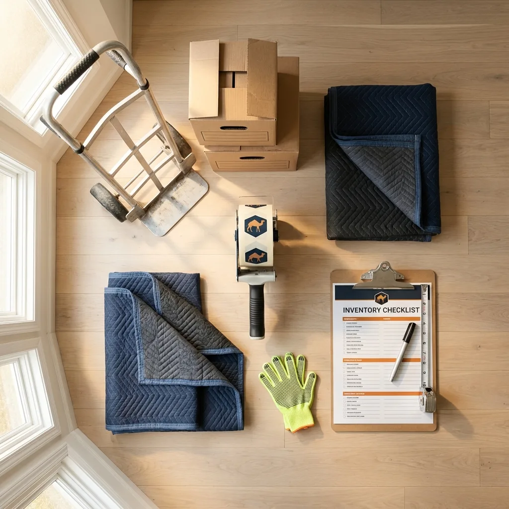 Professional moving supplies and packing materials layout for High Springs residential relocations